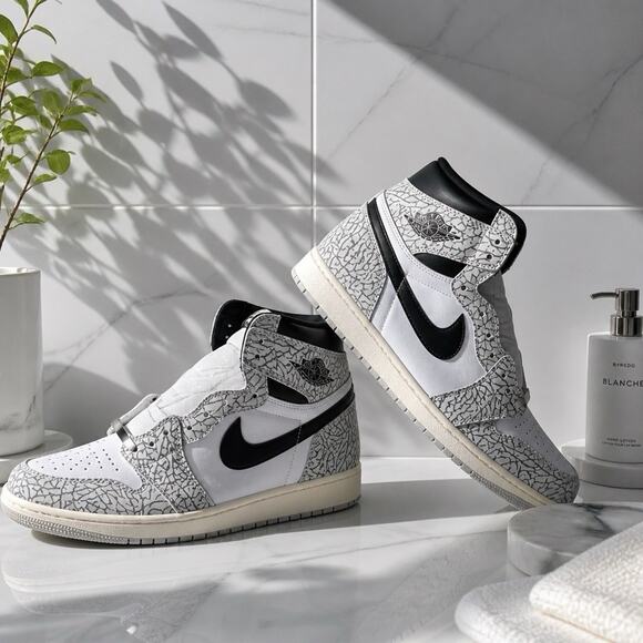 Size 18 - Jordan 1 Retro OG High White Cement Brand NEW OG BOX & Extra Laces main image 6